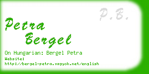 petra bergel business card